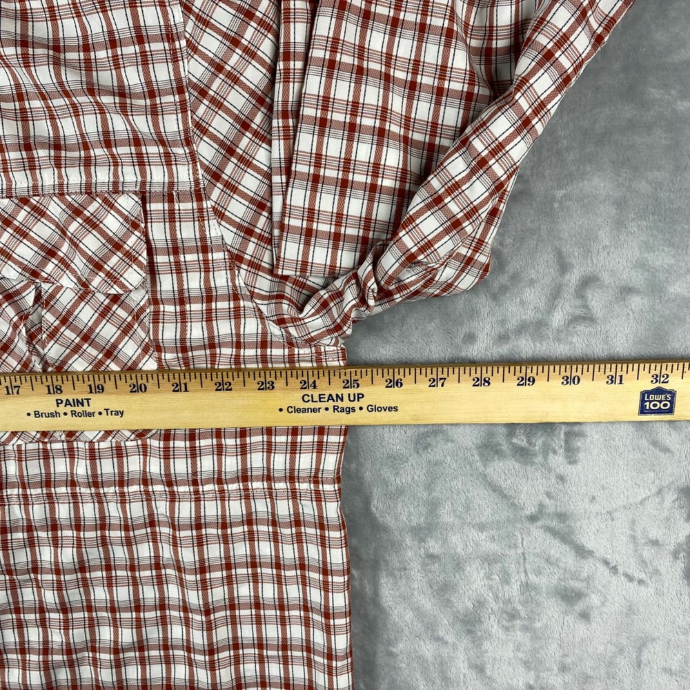 Wrangler Outdoor Mens Tall XLT Plaid Lightweight Breathable Button Down Shirt - Picture 7 of 16
